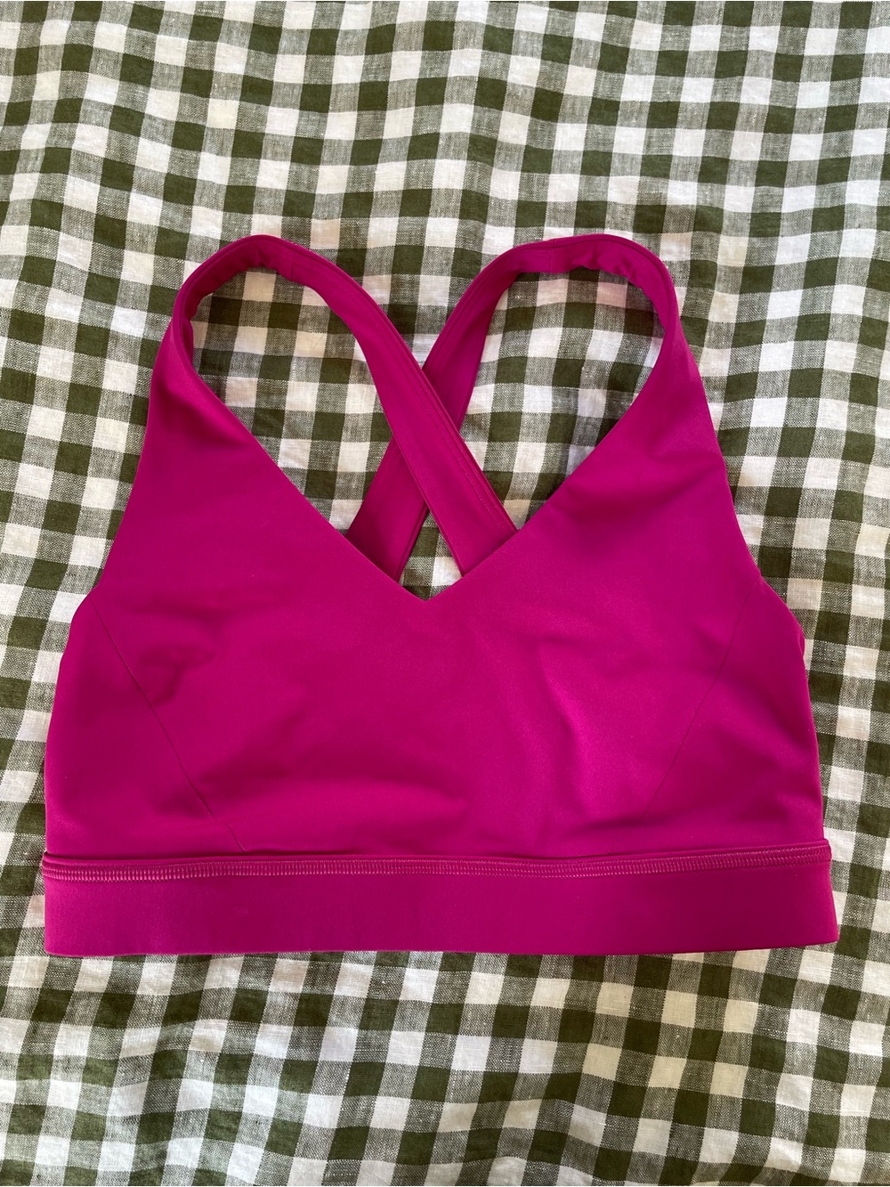 lululemon athletica Bright Magenta Cross-Back Sports Bra - Picture 1 of 3